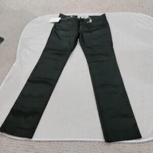 NWT $585 Valentino Garavani black sblack coated jeans LONG inseam